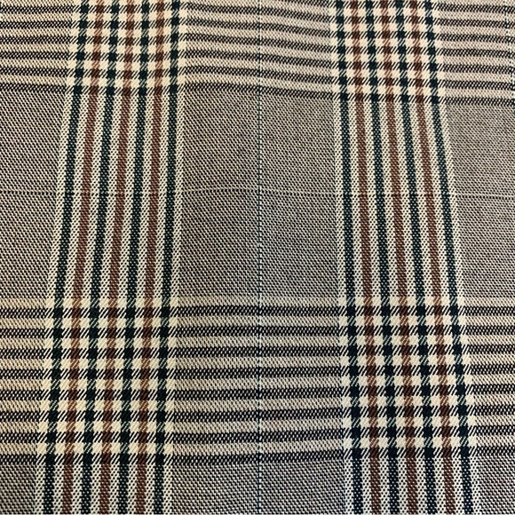 THE Limited brown black cream plaid check pencil skirt stretchy Sz 8 - Picture 7 of 14